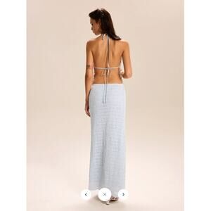 NWT Commense Textured Halter Crop Top and Skirt Set Sz M